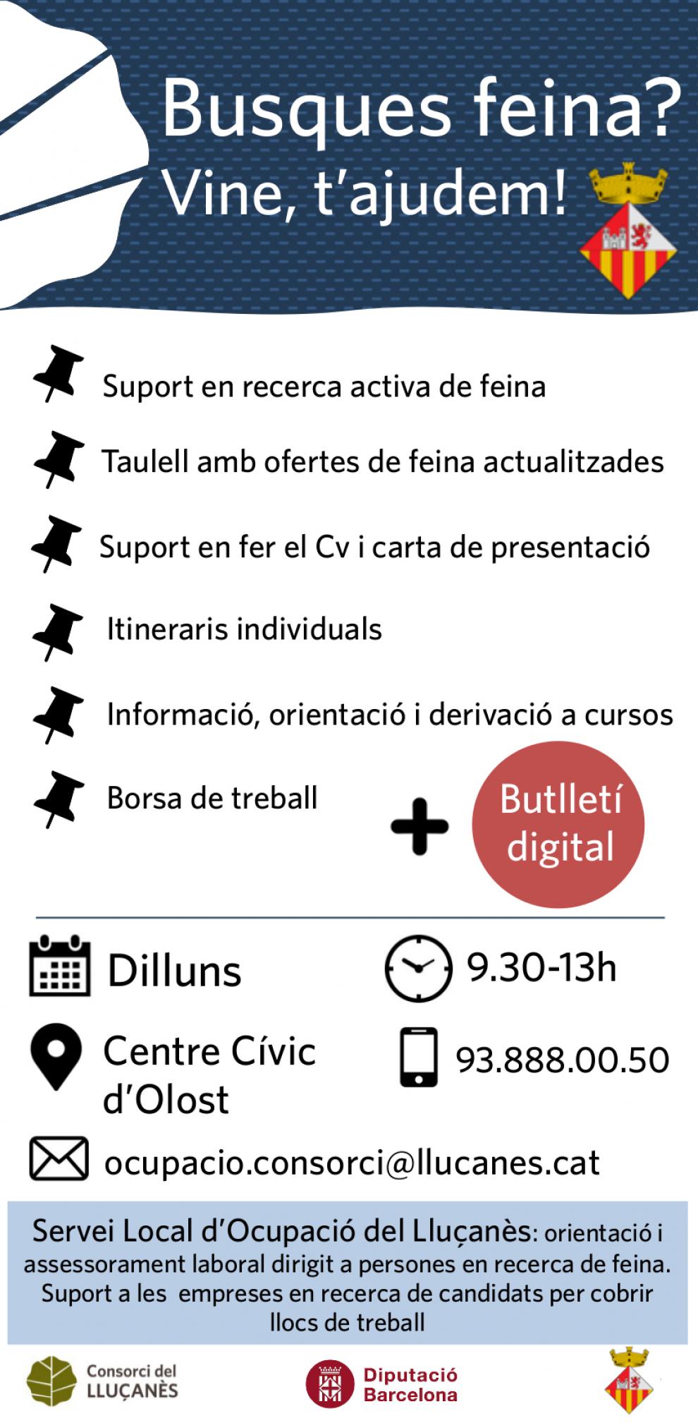 Busques feina? El Servei Local d'Ocupació t'ajuda